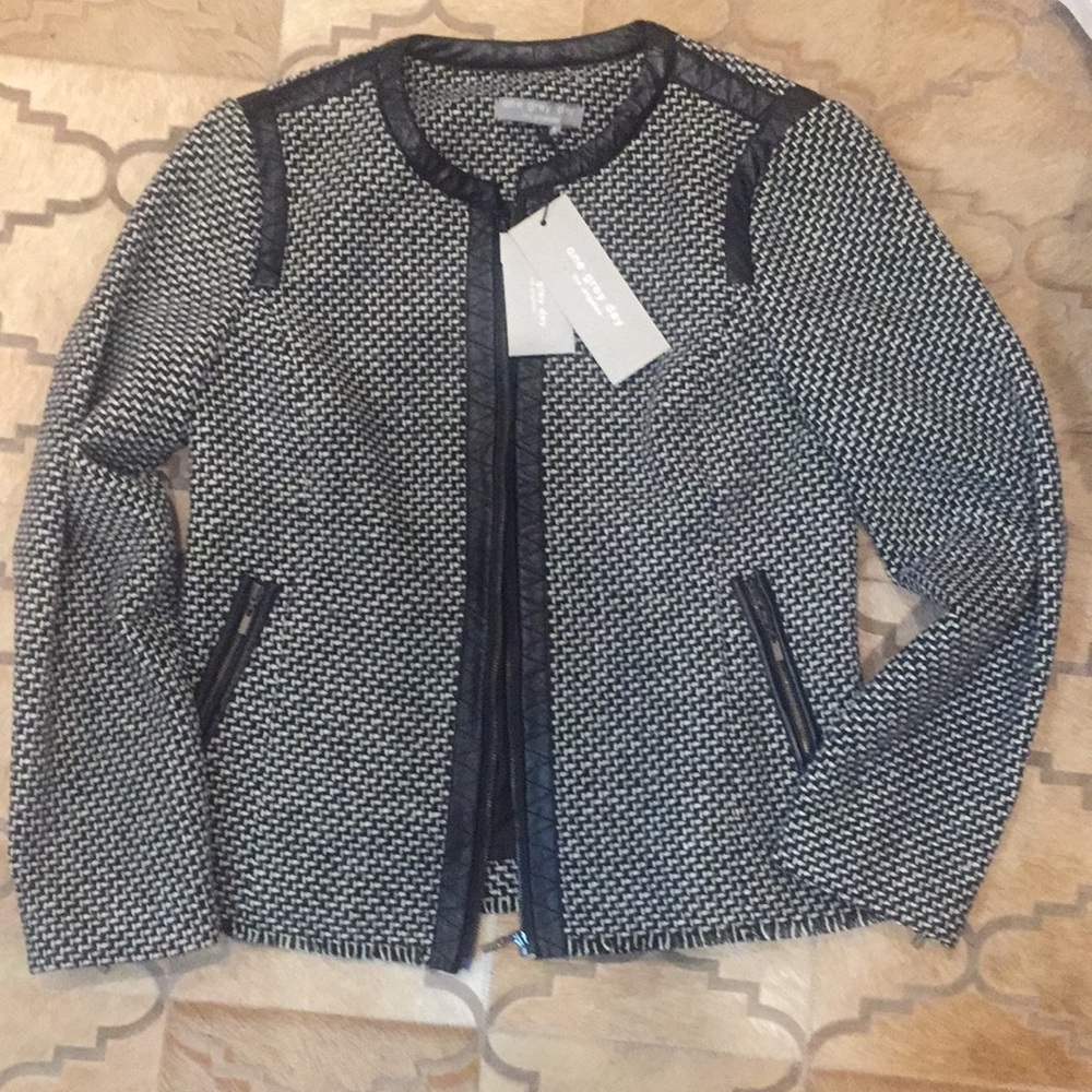 Brand new One Grey Day jacket faux leather